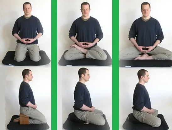 Meditación Zazen 3 Posturas meditacion