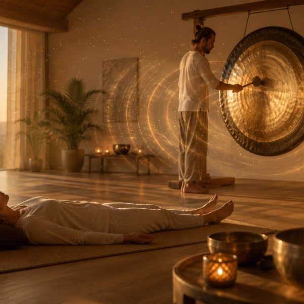 Sonoterapia y baños de gong para relajación profunda